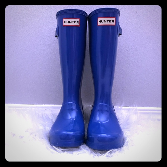 Hunter Other - NEW Hunter original gloss rain boot Blue Bucket